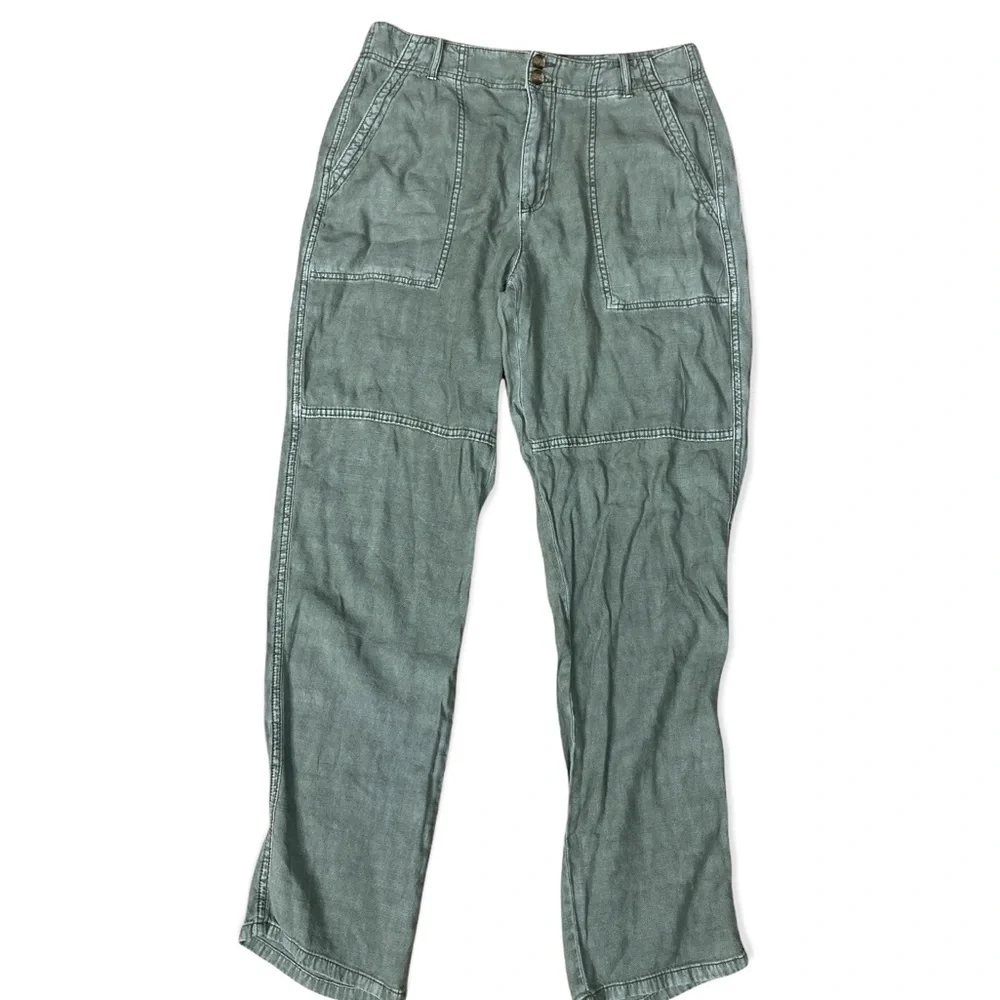 American eagle outfitters high rise linen cargo pants size 8 new with tags